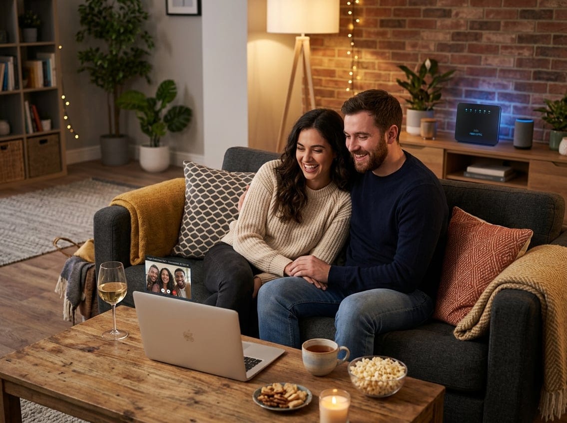 Guide til hyggelige hjemmedates med fibernet i særklasse