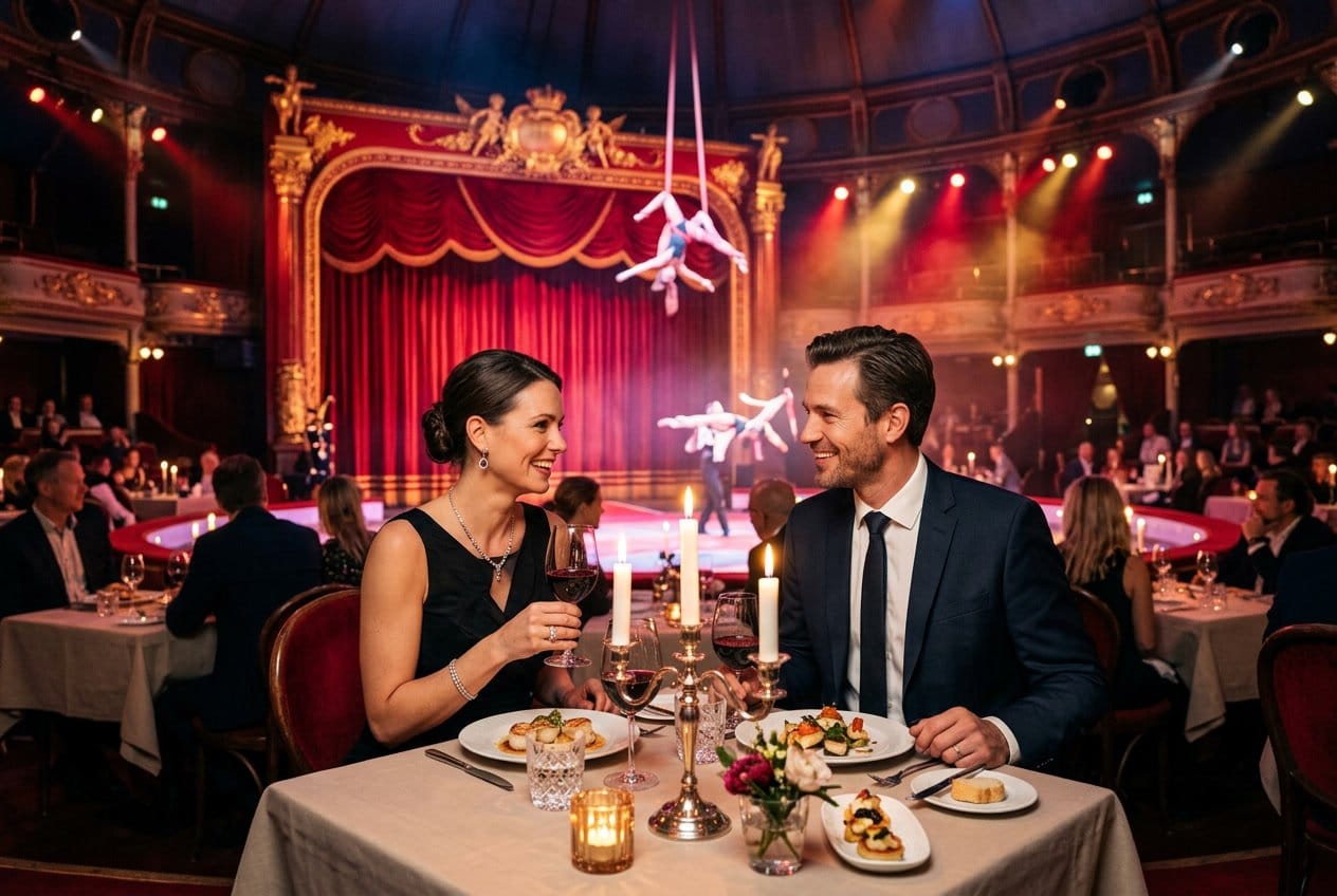 Romantisk middag og show i Cirkusbygningen